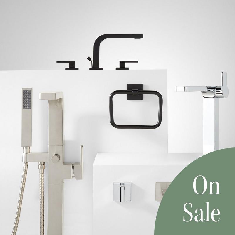 Hibiscus Bathroom Collection - Brushed Gold, Matte Black, Chrome