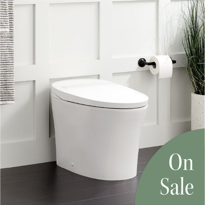 Narelle One-Piece Elongated Tankless Battery Operated Toilet
