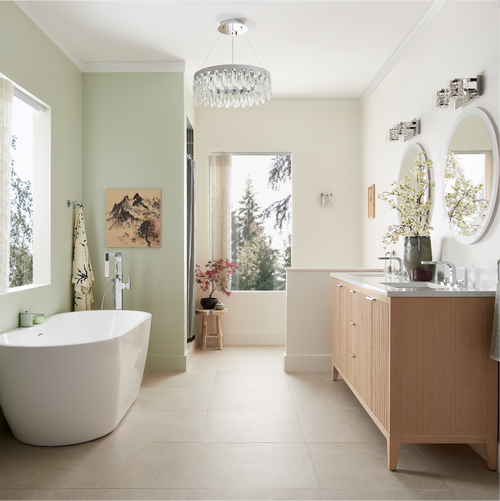 Bayliss Bathroom Vanity, Hibiscus Bathroom Collection in Chrome