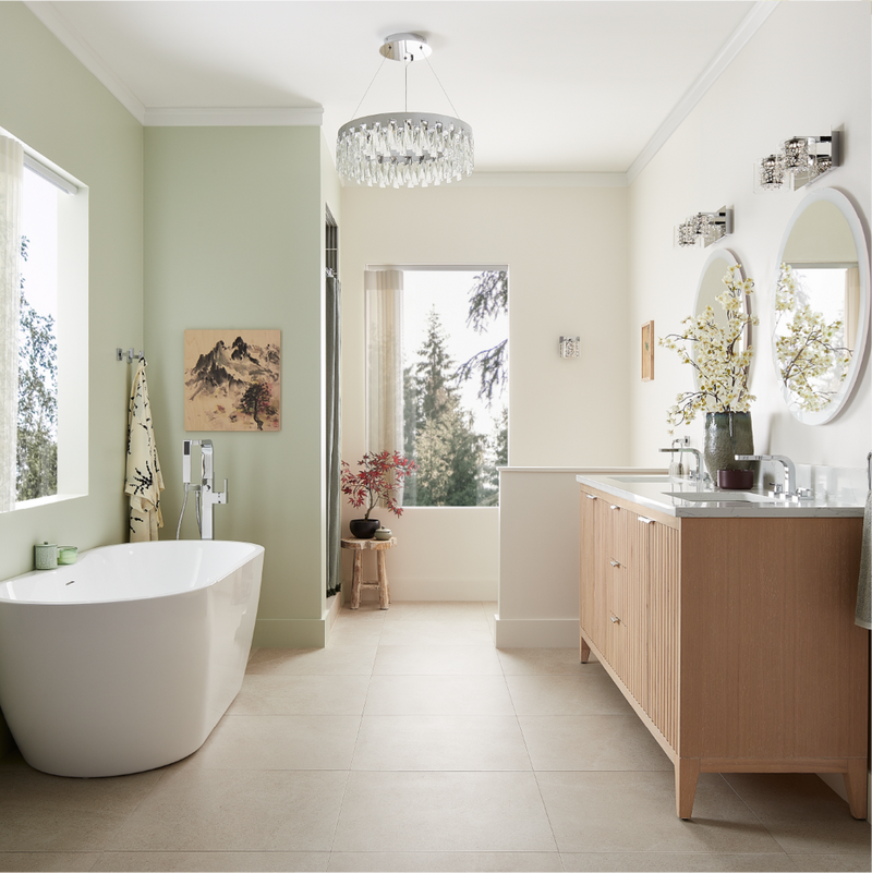 Bayliss Bathroom Vanity, Hibiscus Bathroom Collection in Chrome