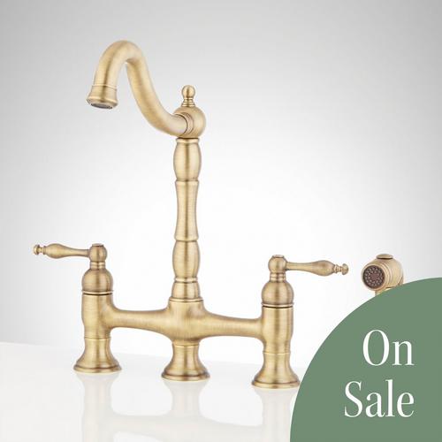 Delacour Bridge Kitchen Faucet with Side Spray