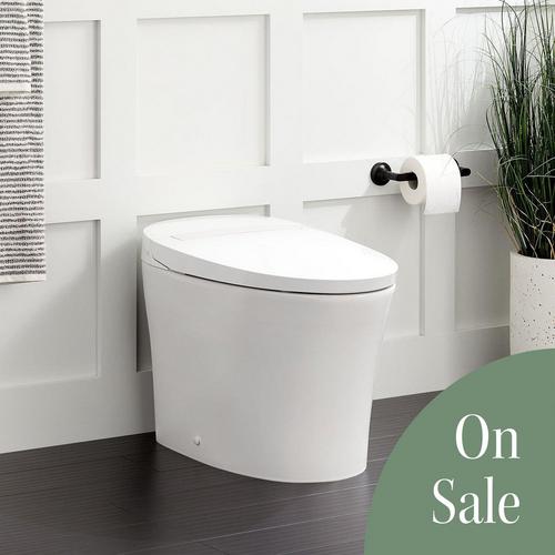 Narelle One-Piece Elongated Tankless Battery Operated Toilet