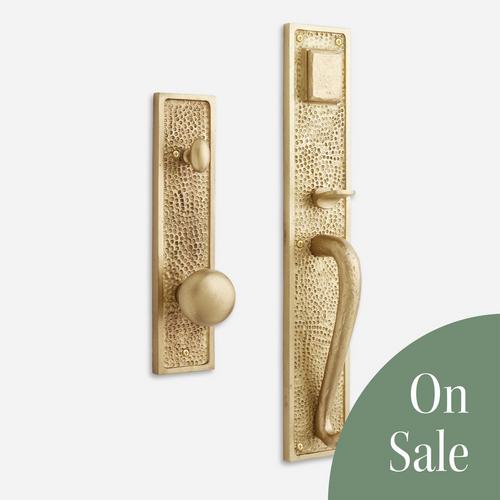 Traeger Solid Brass Entrance Door Set with Knob