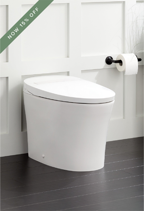Narelle One-Piece Elongated Tankless Battery Operated Toilet