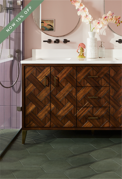 24" Patzi Wall-Mount Vanity in Chocolate Bark Brown