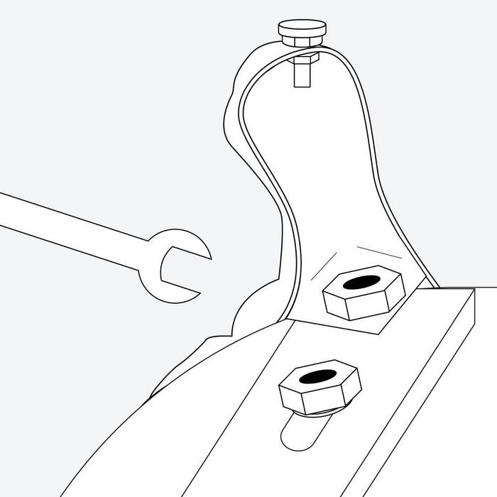 Step 6 - tighten the nuts that were used to secure the bar to the bottom of the tub. Be care not to overtighten the nut