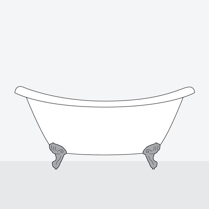 Install feet to cast iron clawfoot tub step 4 - once all feet are attached, flip the tub over and allow it to rest on the floor
