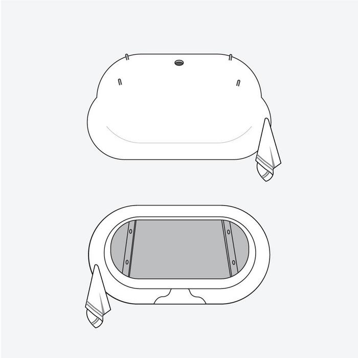 Step 1 - clean and dry the area of contact between the tub and the plinth on both items