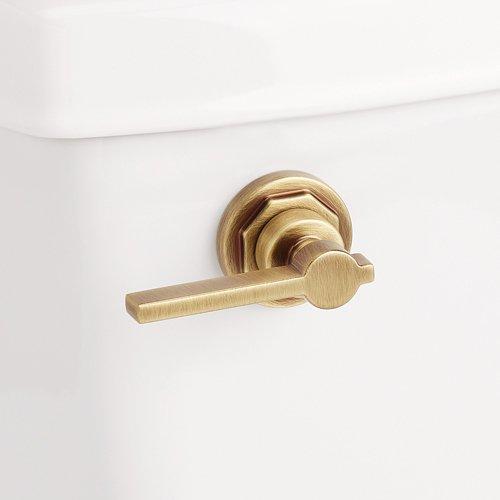 brushed gold toilet flush handle