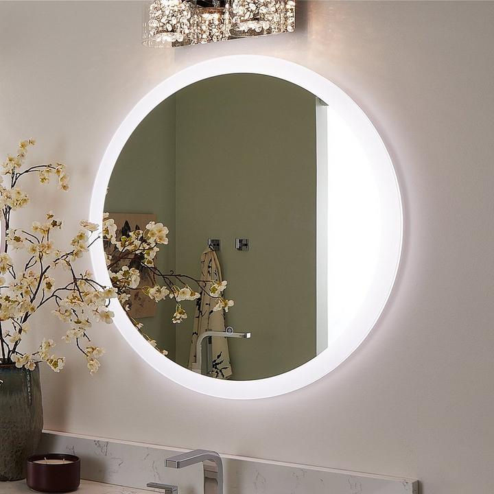 Opalo Circular Lighted Mirror with Tunable LED and Anti-Fog