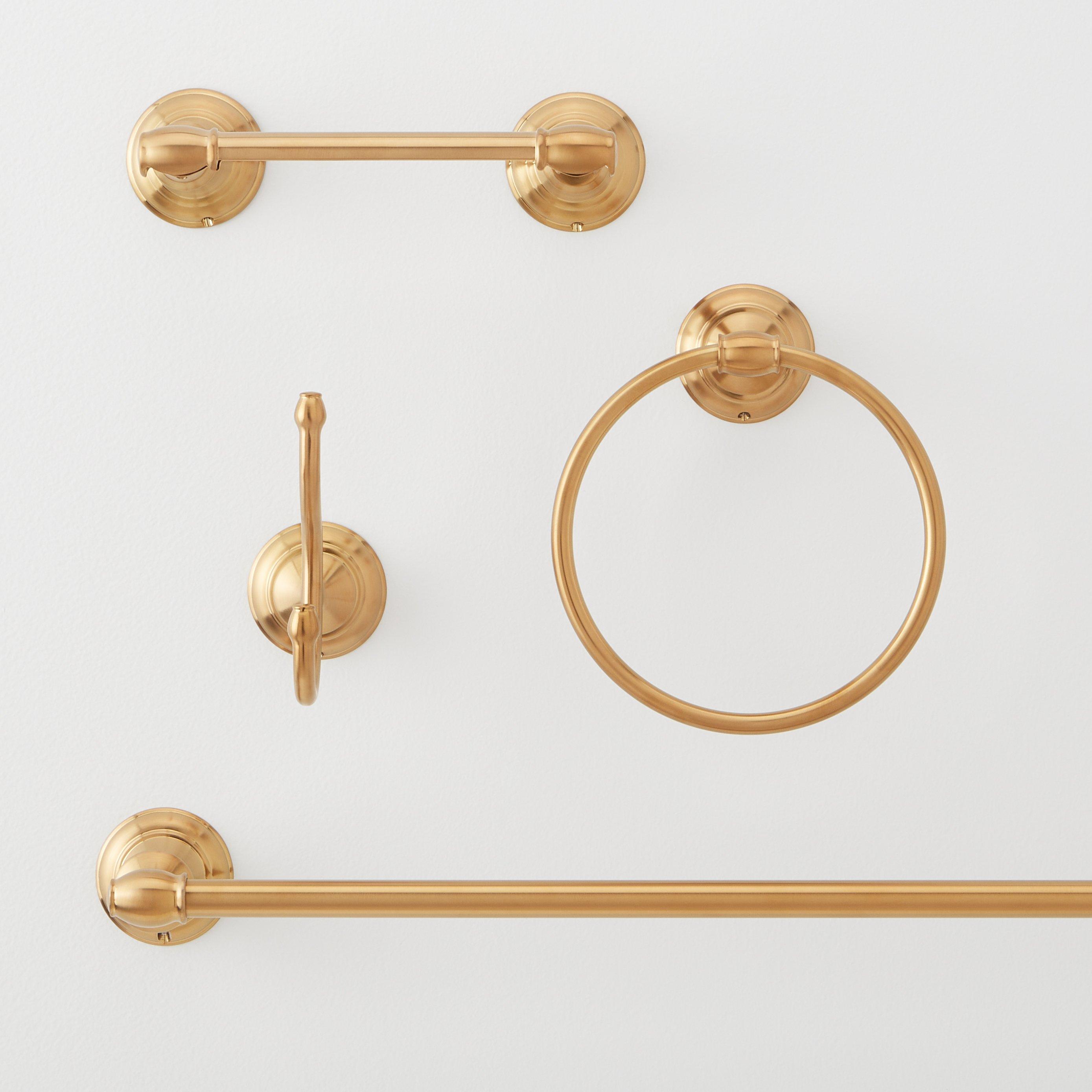 Beasley Bath Accessory Set - Brushed Gold