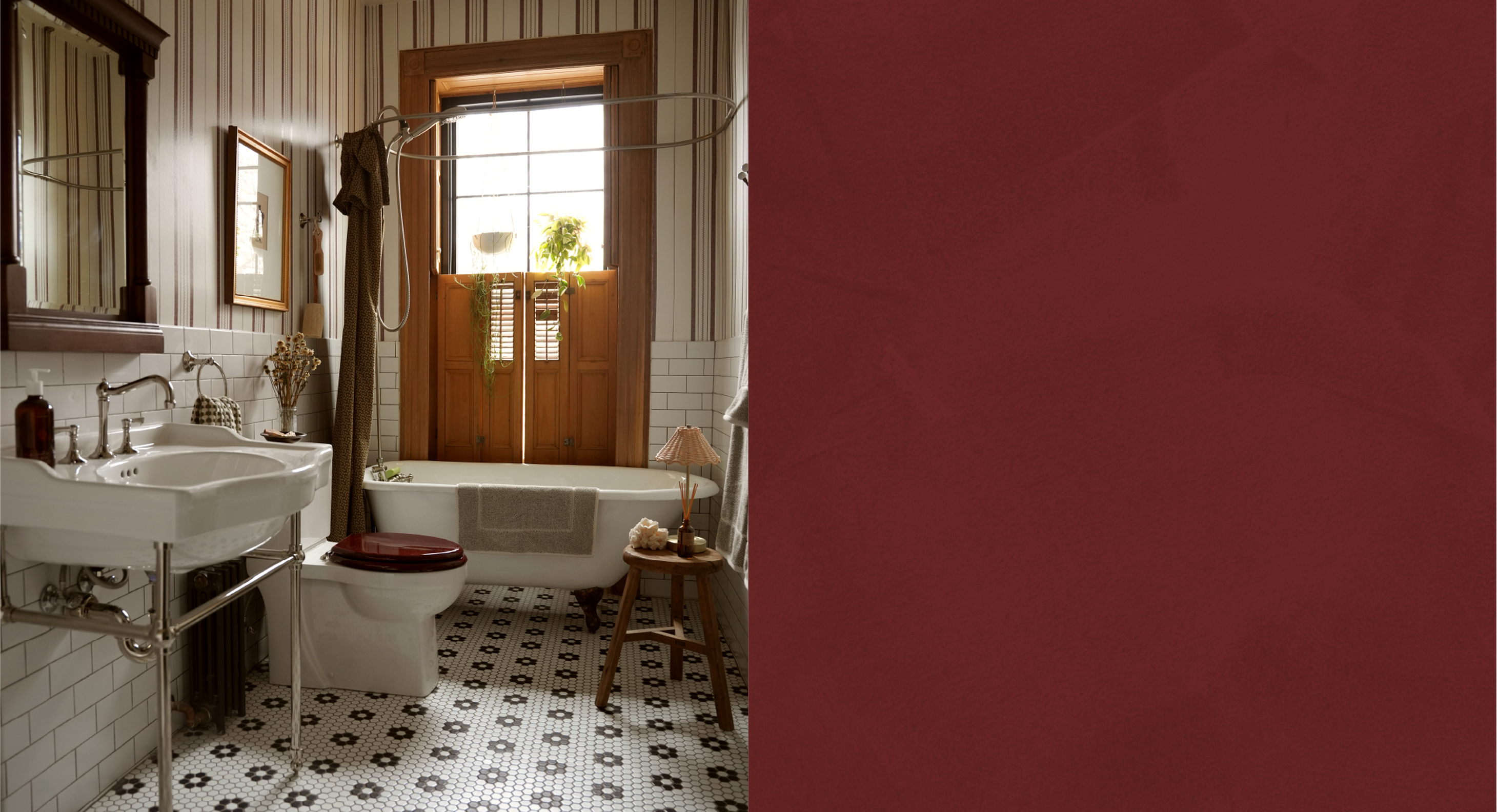 Brownstone Boys bathroom - Cierra Console Sink, Marceau Widespread Bathroom Faucet, Towel Ring in Polished Chrome