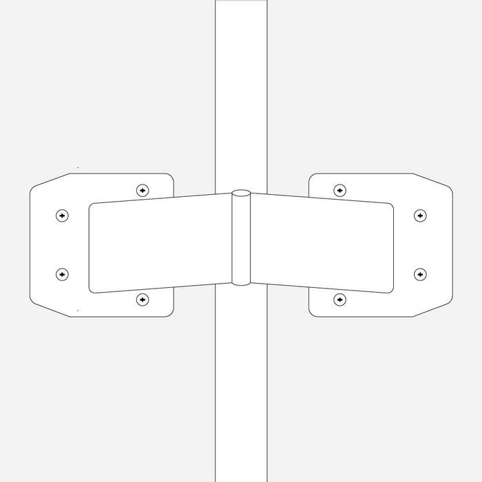 Diagram of frameless hinge for cabinet hardware installation