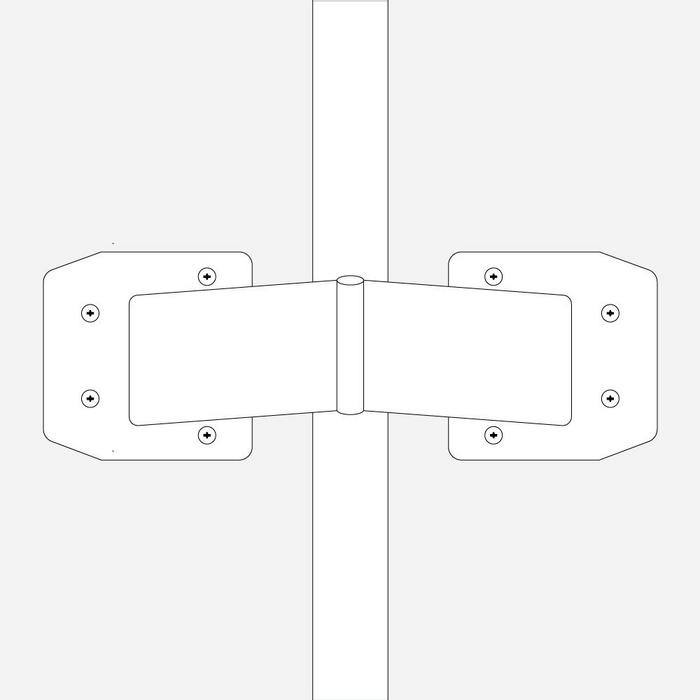 Diagram of frameless hinge for cabinet hardware installation