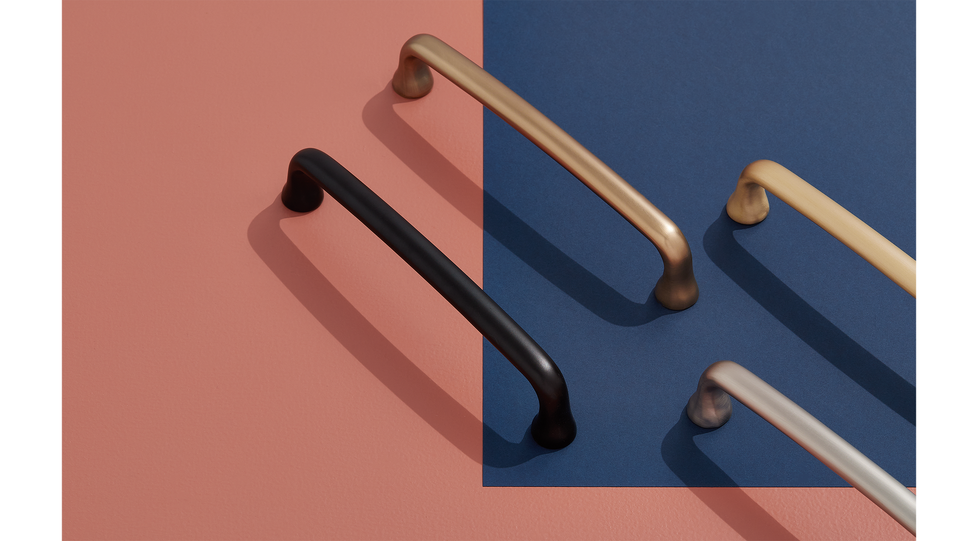 Orvin Brass Cabinet Pulls in Antique Brass and Satin Black