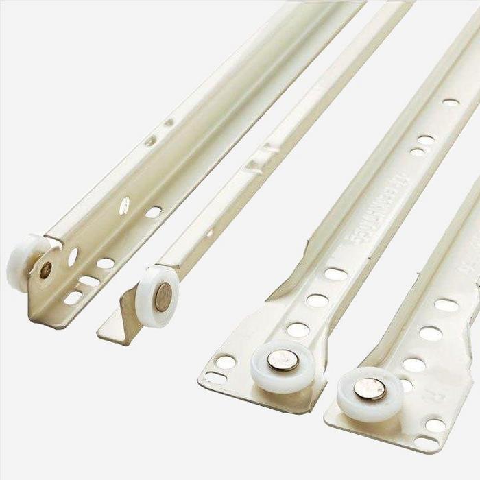 Roller slides for cabinet installation