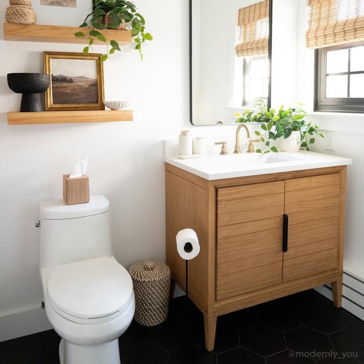 36" Aliso Teak Vanity in Natural Teak for teak bathroom vanities