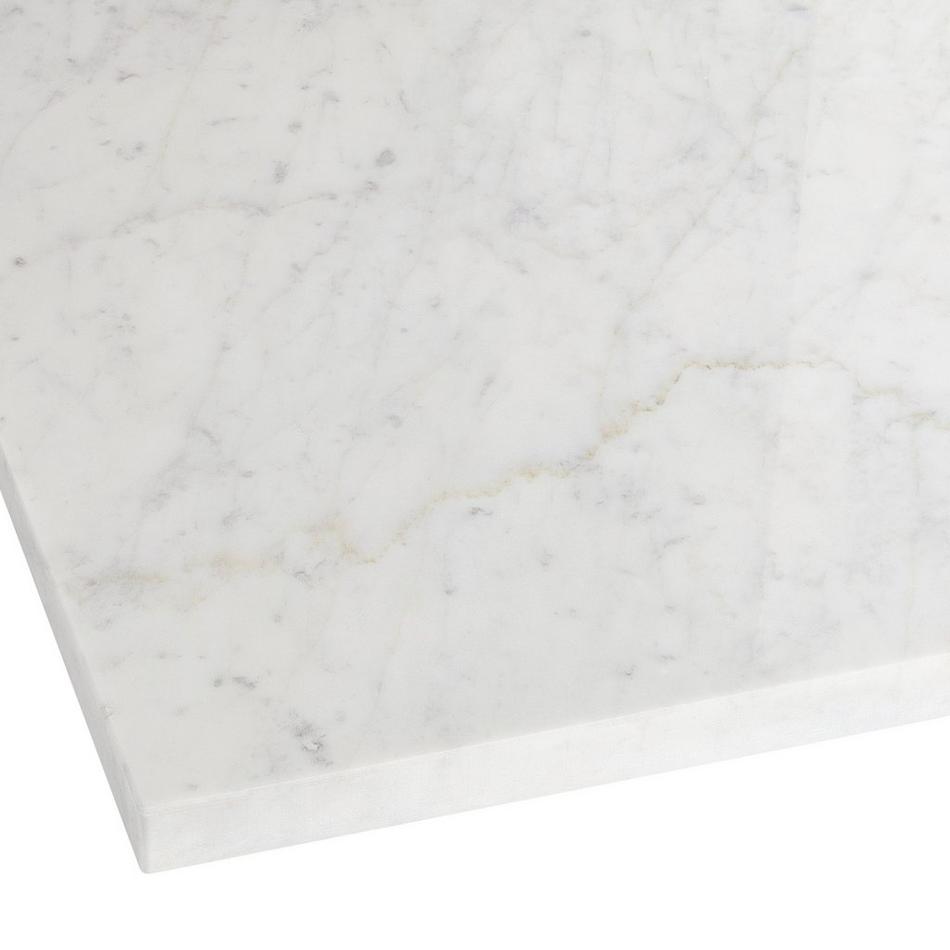 49" 2cm Marble Vanity Backsplash - Carrara, , large image number 1