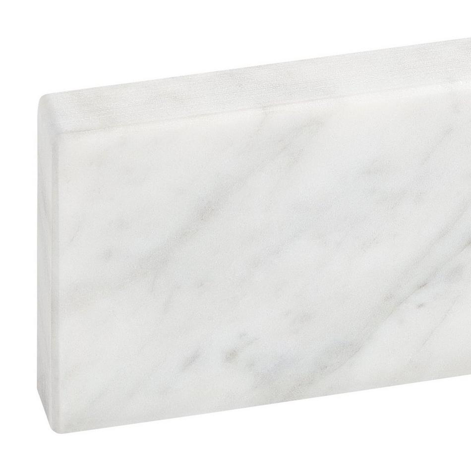 49" 2cm Marble Vanity Backsplash - Carrara, , large image number 0