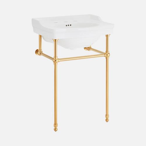 24" Cierra Console Sink with Brass Stand