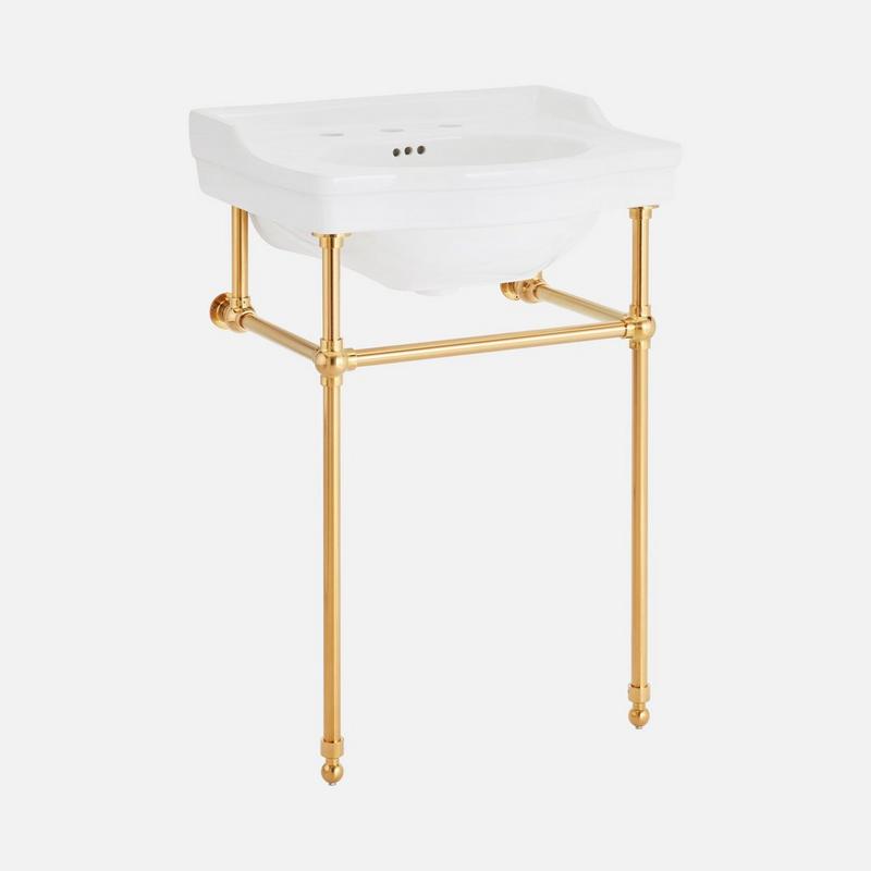 Cierra Console Sink - Brushed Gold