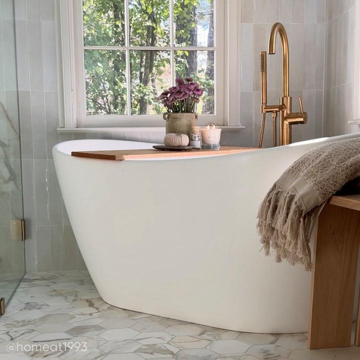 Clean And Remove Scratches From Resin - 56" Winifred Solid Surface Freestanding Tub