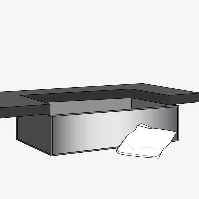 Clean Stainless Steel Method 1: Step 2 - Wipe along the surface of the stainless steel in the direction of the grain