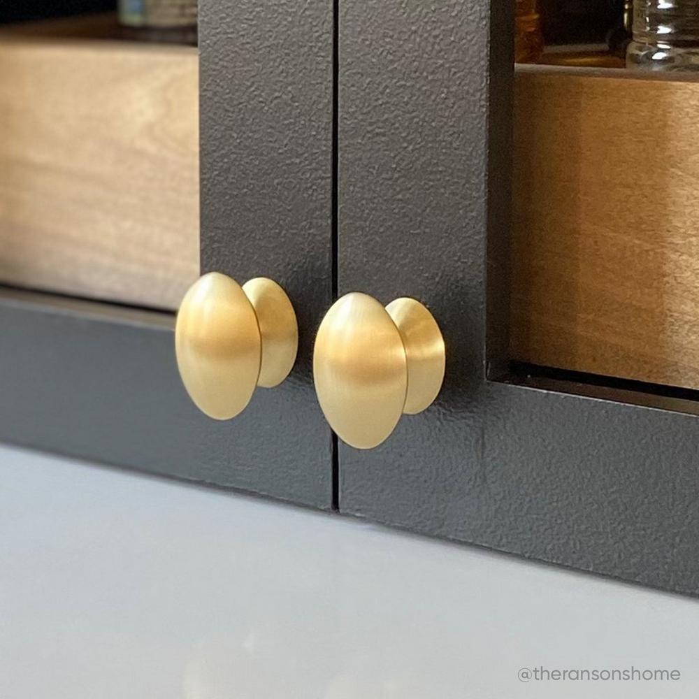 Rennes Solid Brass Oval Cabinet Knob