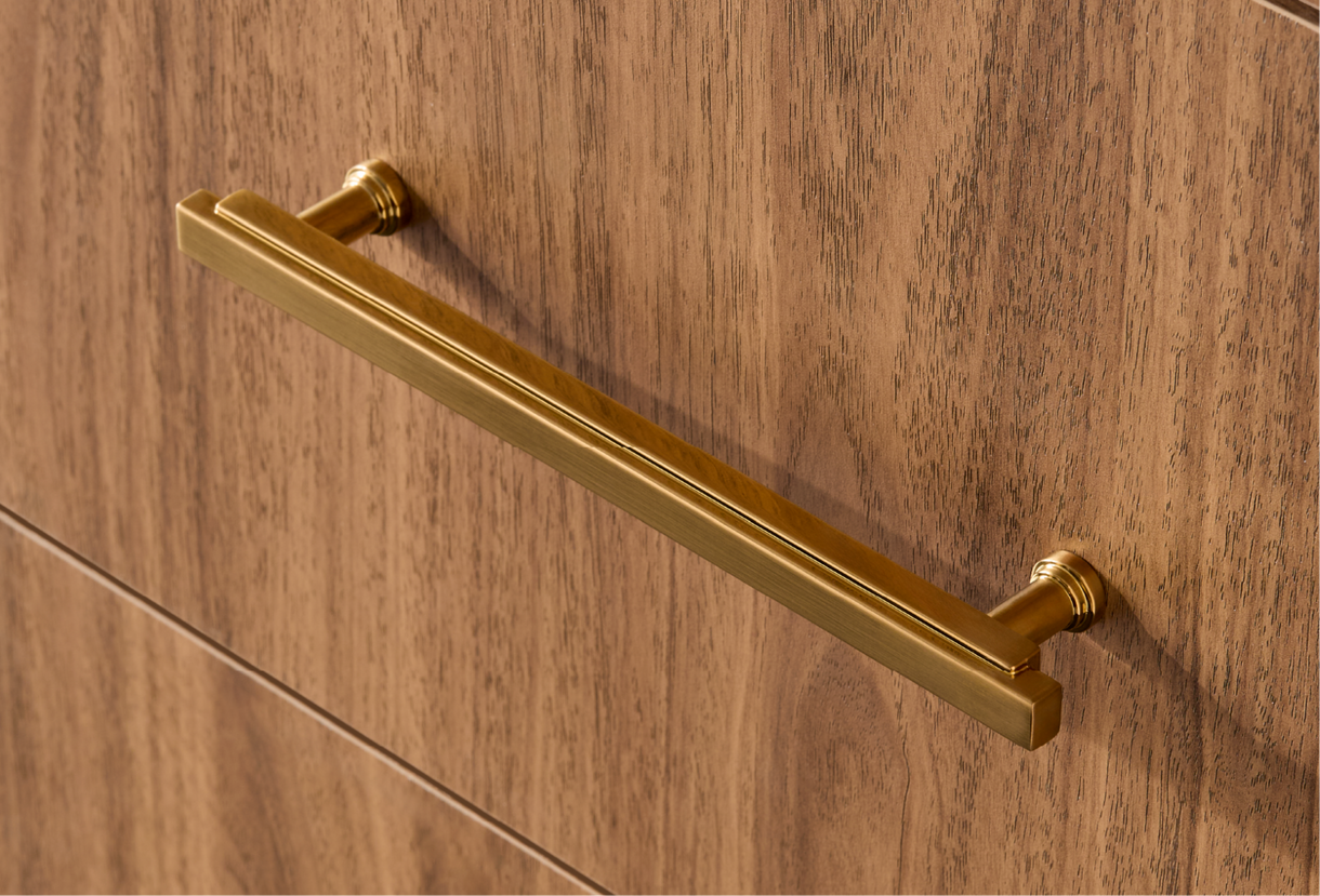Coffee bar with Gilderoy Cabinet Pull - Brushed Gold