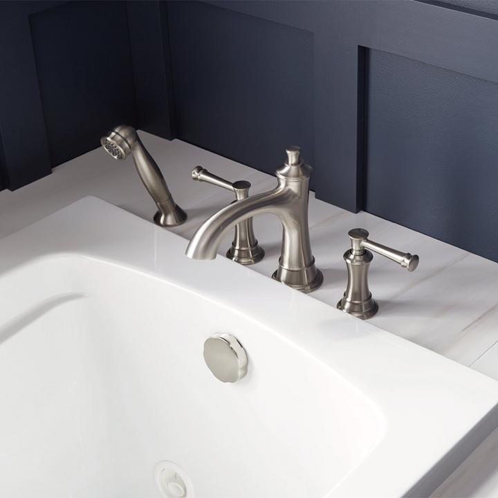 Beasley Widespread Bathroom Faucet in Brushed Nickel