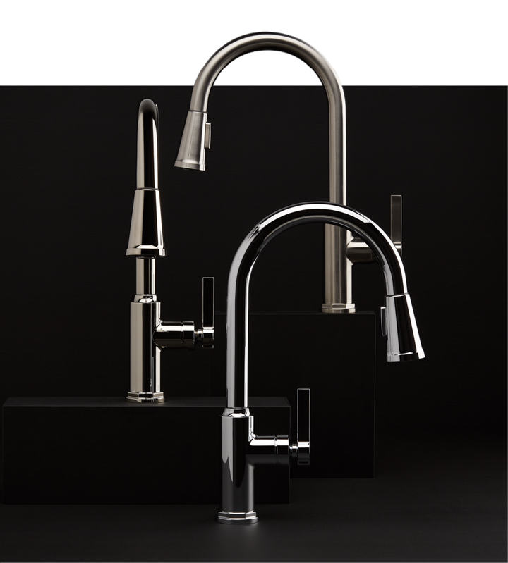 collection of kitchen faucets