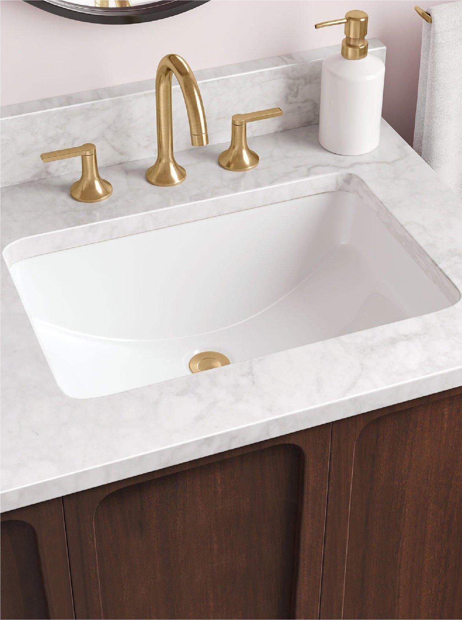 18inch Myers Rectangular Porcelain Undermount Bathroom Sink