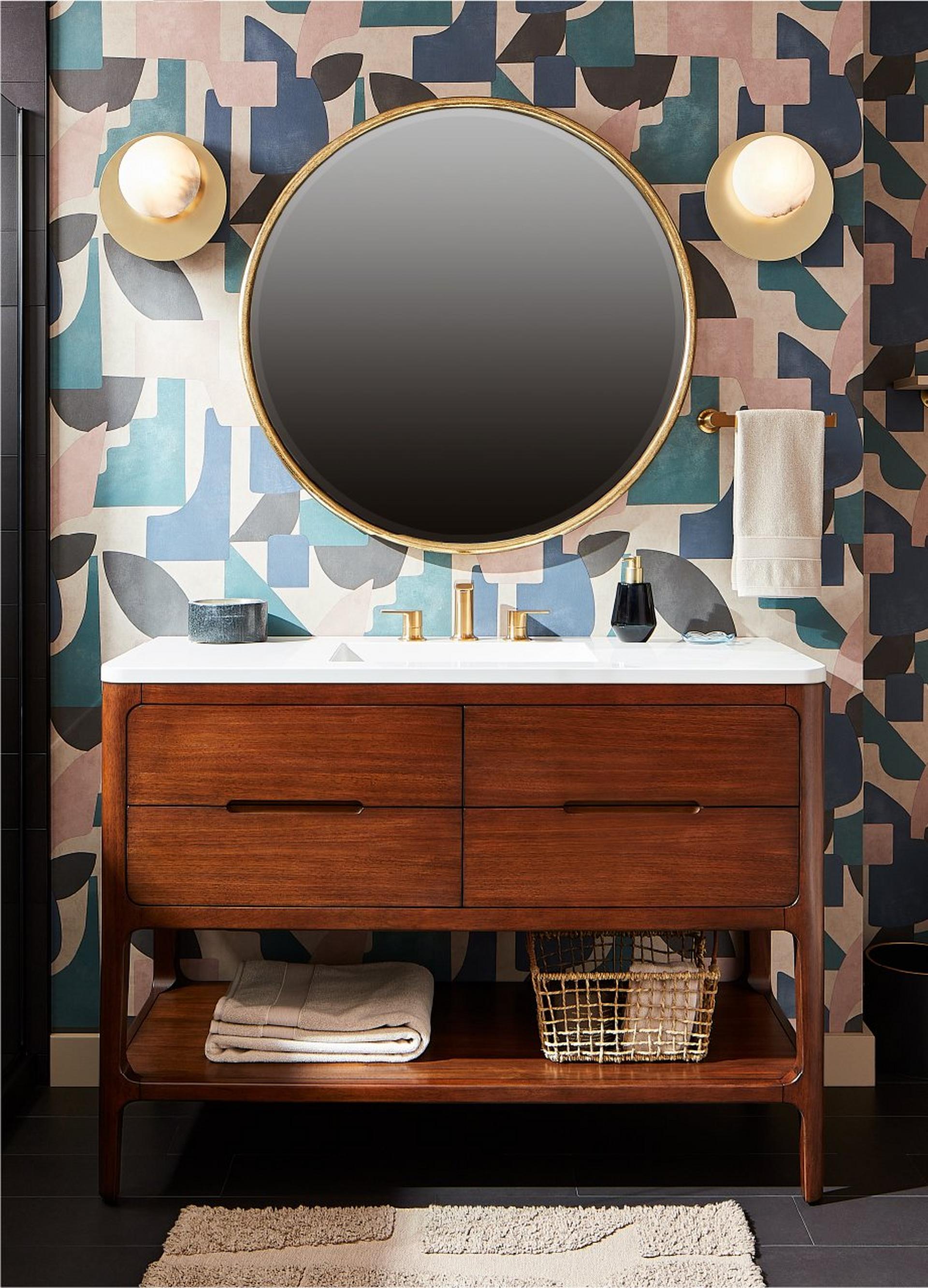 48 inch Elmdale Vanity for Undermount Sink - Antique Brown - Carrara Marble - White Sink
