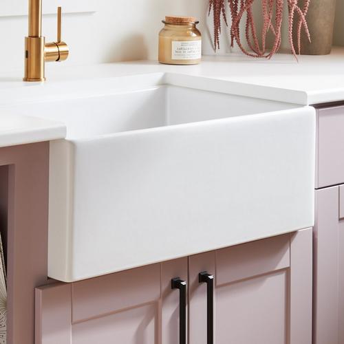 20" Rowena Fireclay Farmhouse Sink - White