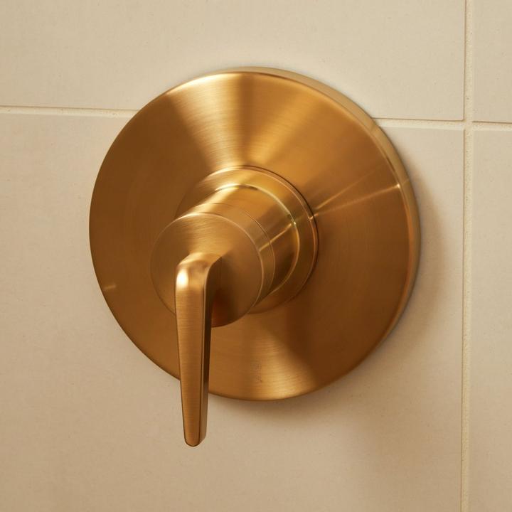 Drea Pressure Balance Shower Valve Trim in Brushed Gold