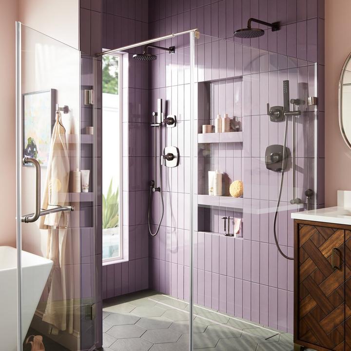 Sefina Pressure Balance Shower System With Hand Shower in Gunmetal