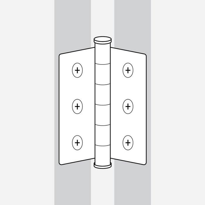 Illustration of a Mortise or Butt Hinge