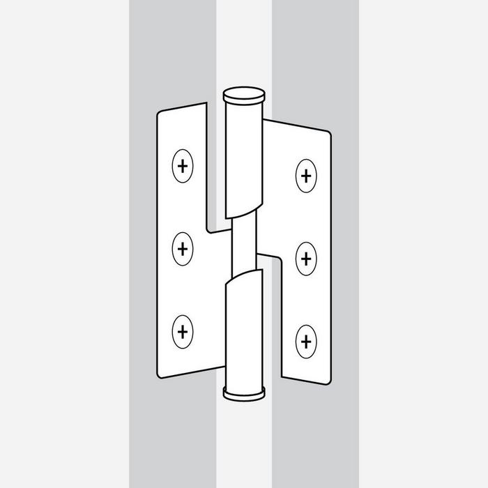Illustration of a Rising Mortise or Butt Hinge