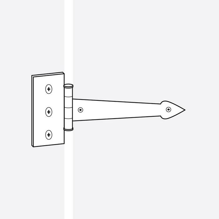 Illustration of a Strap Or T-Hinge