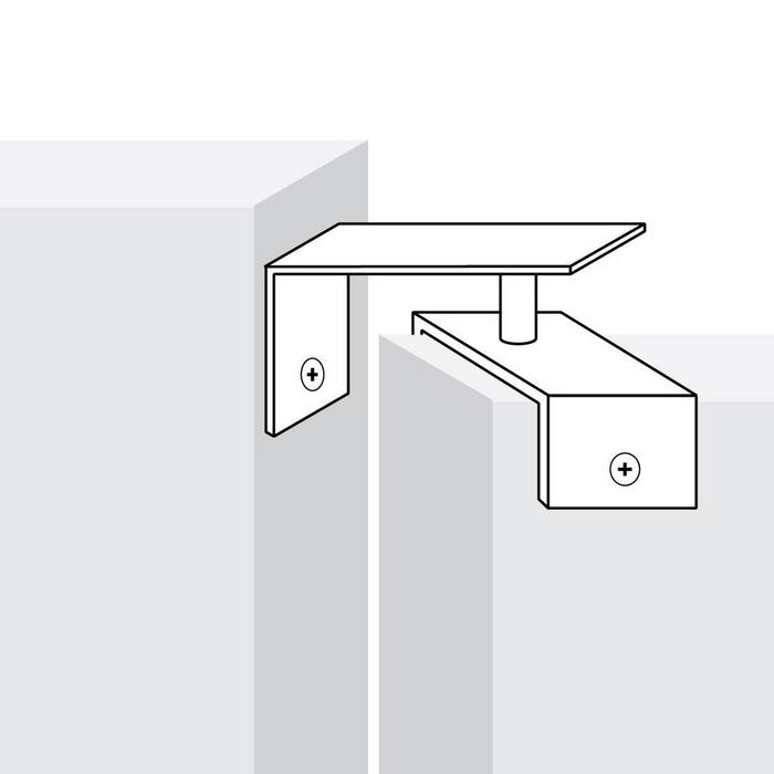 Illustration of a Swinging Door Hinge