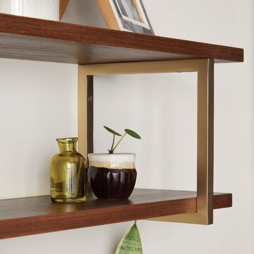 Fenmore Brass Shelf Bracket in Satin Brass