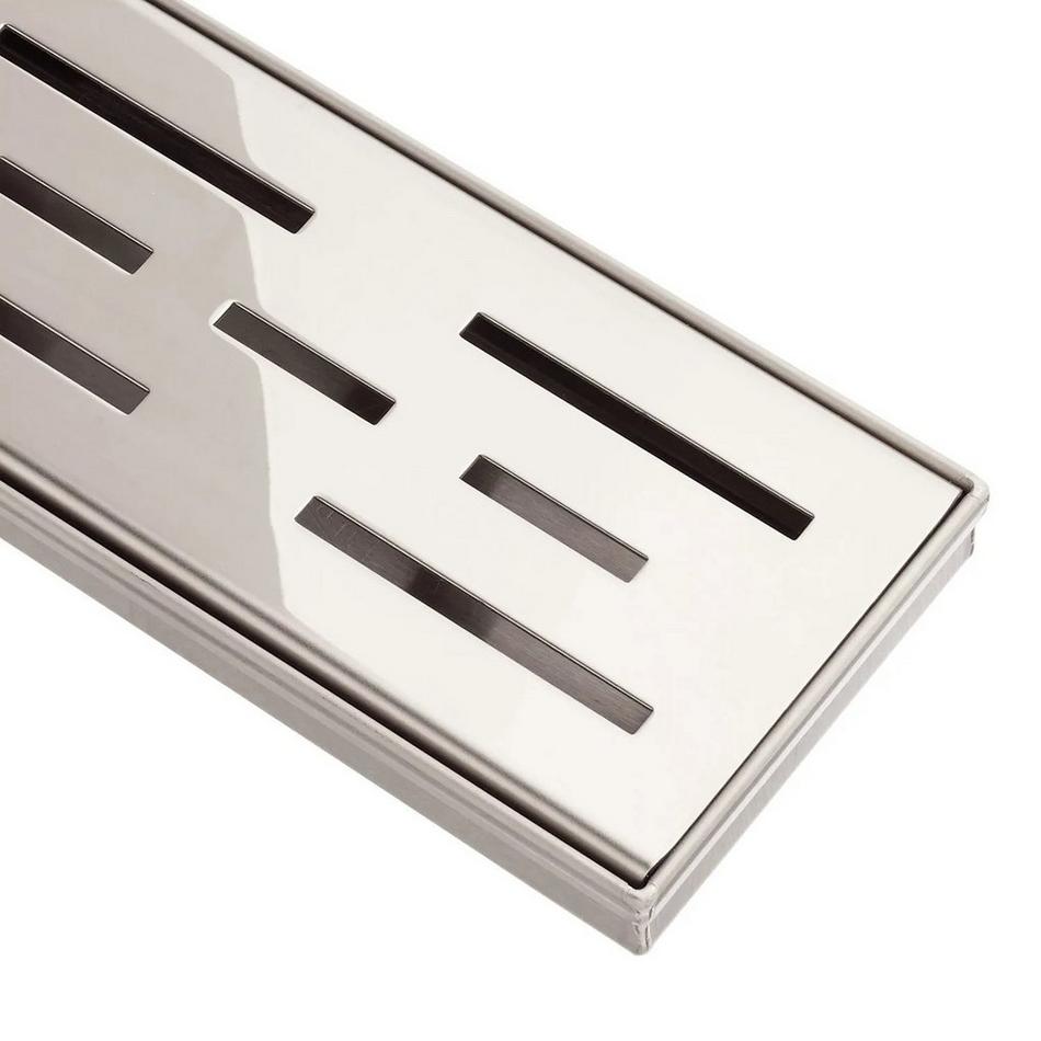 24" Effendi Linear Shower Drain - with Drain Flange - Polished Stainless Steel, , large image number 1