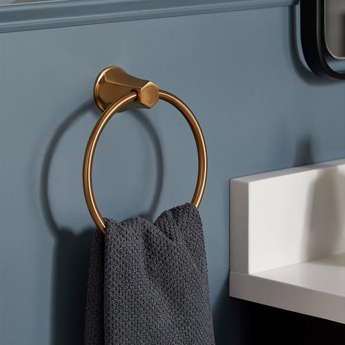 Elita Towel Ring in Brushed Gold