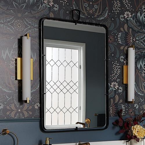 Martinelli Rounded Rectangle Decorative Vanity Mirror in Black