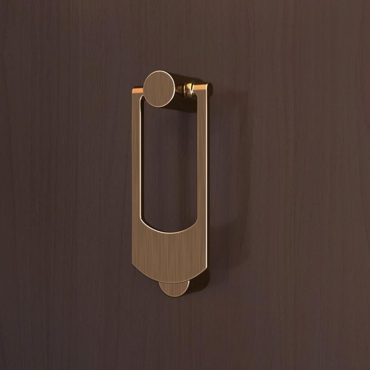 Tyson Brass Door Knocker in Antique Brass for entryway ideas