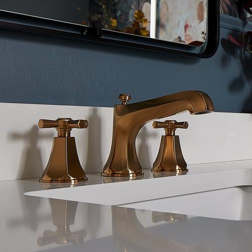 Elita Widespread Bathroom Faucet in Brushed Gold