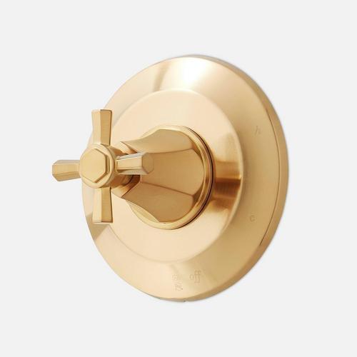 Elita Pressure Balance Shower Valve Trim in Brushed Gold