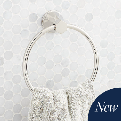 Elita Towel Ring in Chrome