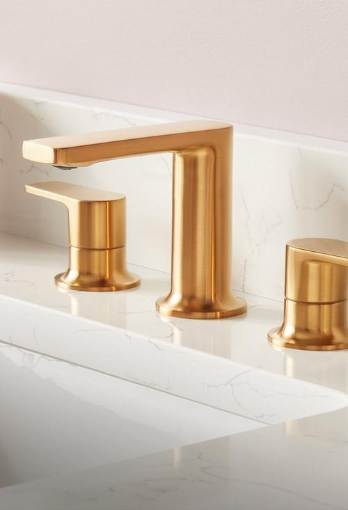 Berwyn Widespread Bathroom Faucet in Brushed Gold