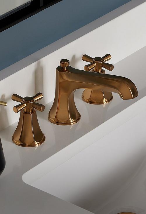 Elita Widespread Bathroom Faucet in Brushed Gold